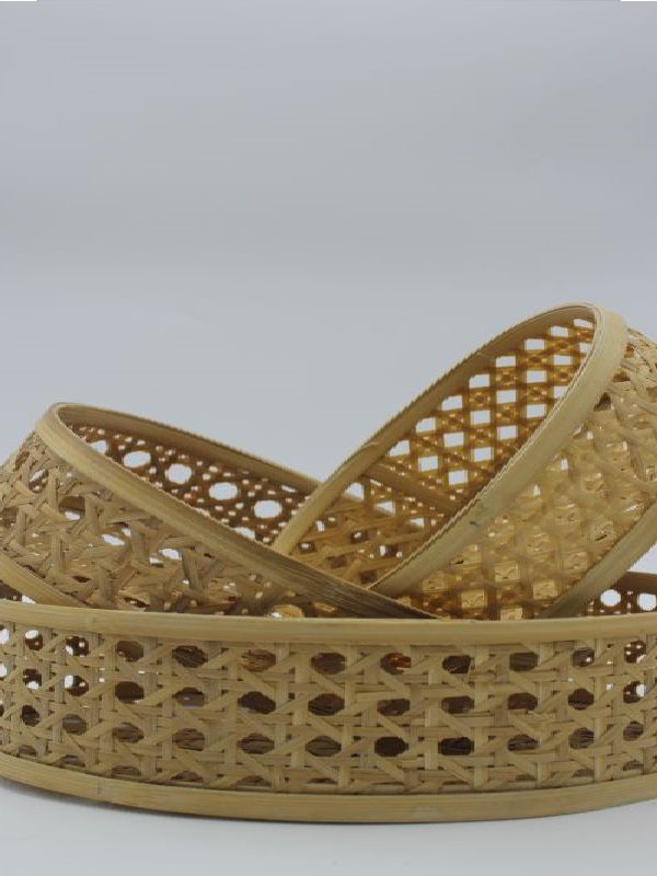 Cesta de bamboo redonda